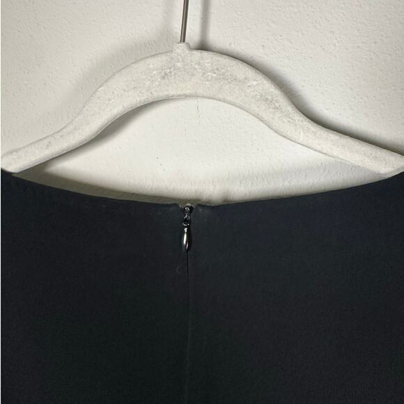 Max Mara Black Scoop Neck 3/4 Sleeve Midi Dress Women's 4 - Picture 7 of 7